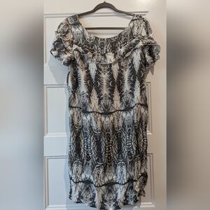 Black and White Patterned Dress